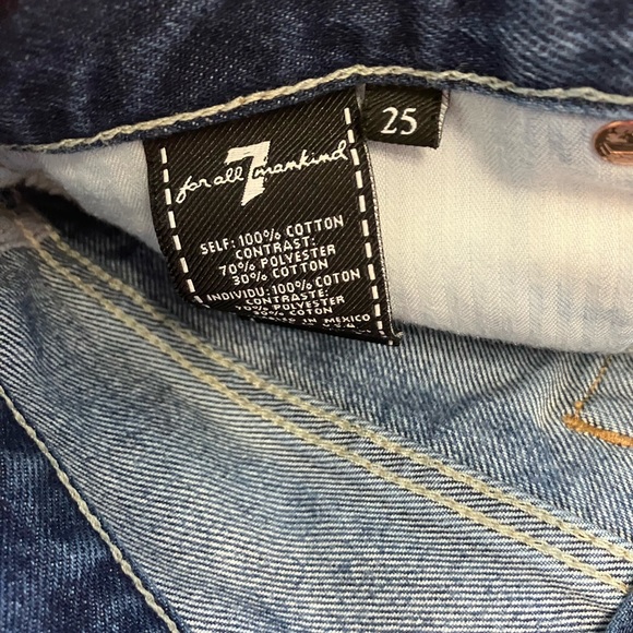 7 For All Mankind Distressed Tattered Shorts, Size 25 - Picture 6 of 13